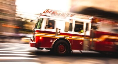 fire truck driving